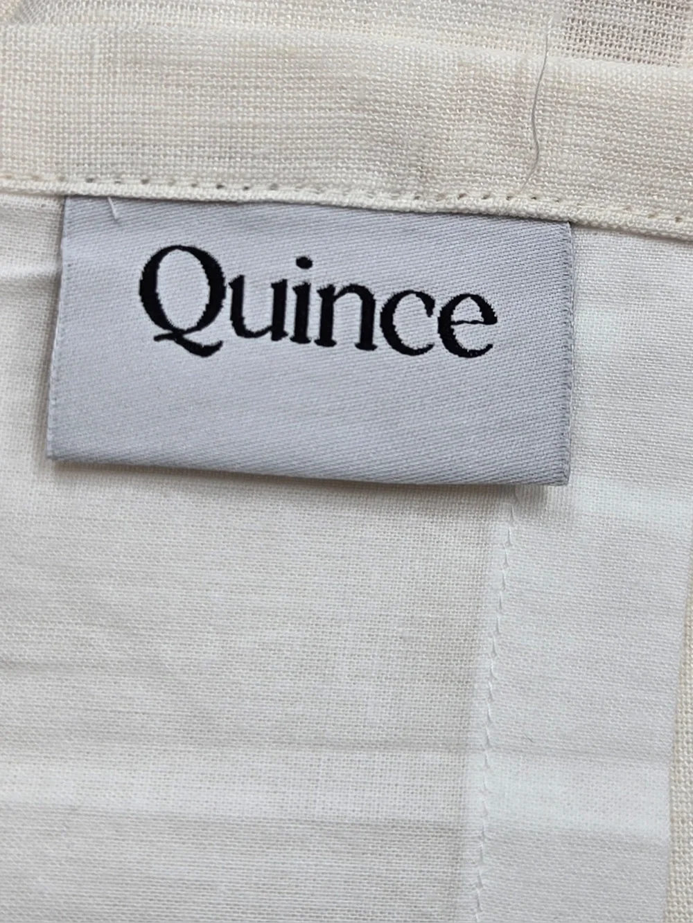 NWT QUINCE Set Of 2 48x96 European Linen Curtains Cream 0460